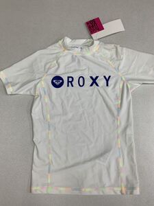 ◆ROXY◆ロキシー◆ラッシュガード◆白◆新品◆S◆半袖ラッシュ◆レインボー・ステッチ◆UPF５０＋◆03