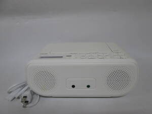 【1112h S14024】 東芝 TOSHIBA TY-C160(W) ホワイト CDラジオ ワイドFM対応 ラジカセ 小型 コンパクト 通電・音出しOK コード付き