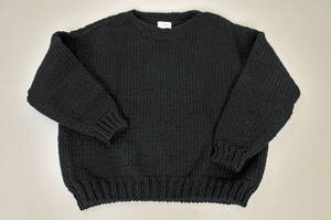 セーター《01》【visvim】ビズビム Size2 AMPLUS BOATNECK HAND-KNIT ブラック／中古品