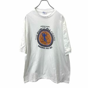 Hanes HEAVY WEIGHT 半袖 プリント Tシャツ XL サイズ ヘインズヘビーウェイト ホワイト 古着卸 アメリカ仕入 t2407-4644