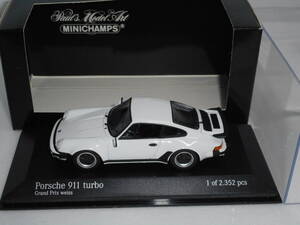 ☆1円始レアPMA-Minichamps ☆ 1/43ポルシェPorsche 911 Turbo 1977 Grand Prix White　☆231124