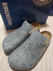 新品 未使用 BIRKENSTOCK DAVOS 26.5cm 41 ビルケンシュトック ダボス グレー レギュラーフィット 秋冬向け メンズ サンダル