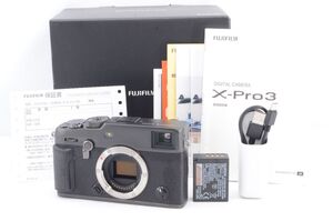 美品★FUJIFILM フジフィルム X-Pro3 DR ブラック ミラーレス一眼カメラ★元箱付き R3229