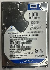 使用時間 1438時間 正常 WDC WD10JPVX-16JC3T3 1000GB 1TB n20250102-29