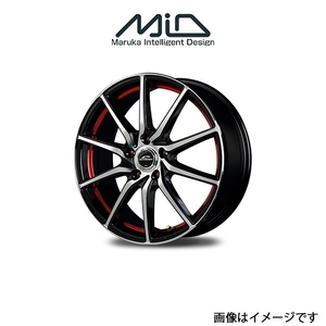 MID シュナイダー RX810 アルミホイール 1本 ノア ヴォクシー 60系(15×6J 5-114.3 INSET52 ブラックポリッシュ/レッド)SCHNEIDER