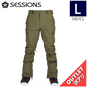 【OUTLET】 SESSIONS SQUADRON PNT カラー:GREEN Lサイズ メンズ スノーボード スキー ウェア パンツ PANT アウトレット