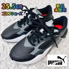 25.5 PUMAプーマ ゴルフシューズ スニーカーRS-G 防水 軽量ブラック