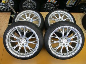 weds Sport SA-20R クラウン スカイライン 19インチ 8.5J +45 5H114.3 中古 21年製 DUNLOP VEURO VE304 225/40R19 中古 軽量ホイール