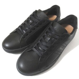 未使用 HUGO BOSS ヒューゴボス Ribeira レザー ローカット スニーカー シューズ 50454986 EU39 24cm相当 ブラック