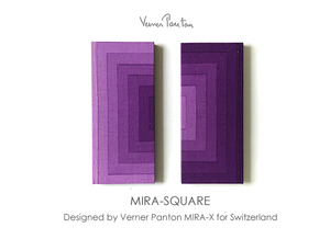 1点物！2枚set■MIRA-SQUARE綺麗なパープルVerner PantonパントンMIRA-X製オリジナル検KnollカッシーナVITRAアルテミデYamagiwaカルテル