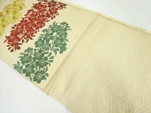 ys6881652; 宗sou 桜模様刺繍袋帯帯側（帯裏地付）（材料）【アンティーク】【着】