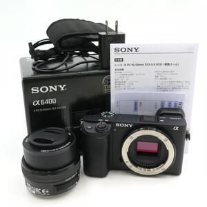 1円〜 SONY ソニー α6400 ミラーレス一眼カメラ PZ 16-50mm F3.5-5.6 OSS 箱付 動作確認済 y48-3325385【Y商品】