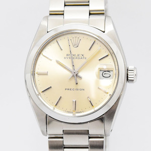 ロレックス 中古 ボーイズ ROLEX オイスターデイト プレシジョン 6466 930****番 手巻き SS ステンレススチール シルバー 軽仕上げ