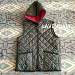 LAVENHAM　ベスト　ブラック&ピンク　38