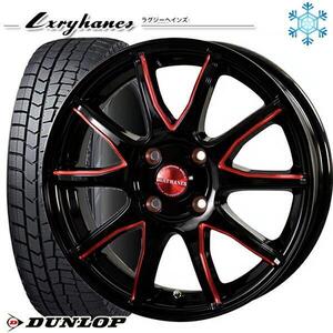 札幌 新品 冬セット ラグジーヘインズLH015 14x4.5J +45 4H100 ダンロップ WM02 155/65R14インチ 軽自動車全般に等