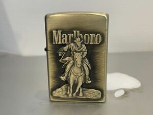 1円 ZIPPO ライター マルボロ Marlboroジッポ Zippoオイルライター真鍮製 中古品 喫煙グッズ ジッポー 火花確認済R673732