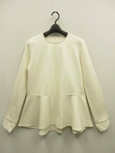 24年 ランバンオンブルー★定価￥20900（税込）★未使用★洗える　ポンチ　ペプラム　カットソー　サイズ38★ LANVIN en Bleu