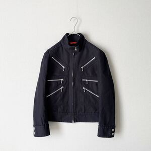 希少 Vivienne Westwood Red Label 6連ジップ ライダースジャケット 3 デニムジャケット ヴィヴィアンウエストウッド ブラック オーヴ 3 