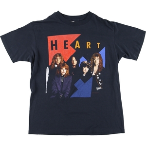 古着 80~90年代 アンビル HEART アルバム BRIGATE WORLD TOUR 1990 ツアー ハート バンドTシャツ バンT メンズL ヴィンテージ /eaa444225