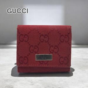 GUCCI グッチ コインケース GGキャンバス レッド