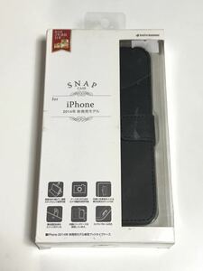 匿名送料込み iPhone6 iPhone6s用 カバー 手帳型 スナップケース SNAP CASE 黒 ブラック 新品 アイフォーン6s アイホン6/FP0