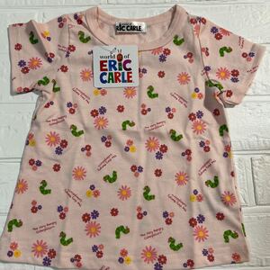 90 半袖Tシャツ　アメリカの絵本作家 エリック・カールの『はらぺこあおむし』