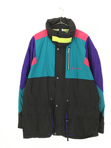 古着 90s Sergio Tacchini 「Downhill Racer」 クレイジー パターン 2way エクストリーム シェル ジャケット L