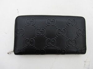 グッチ GUCCI 長財布 GGエンボス ジップアラウンド オーガナイザー 625563 ブラック ■L26220YER-220710-30