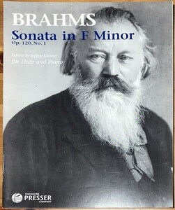 ブラームス フルート・ソナタ ヘ短調 Op.120 No.1 (フルート＋ピアノ) 輸入楽譜 Brahms SONATA F minor 洋書