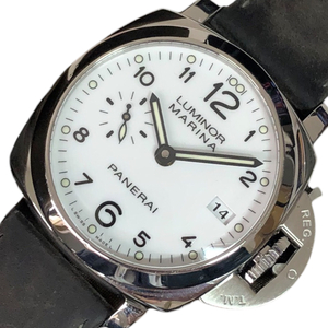 パネライ PANERAI ルミノールマリーナ　1950　3デイズ　オートマチック PAM00523 ホワイト ステンレススチール 腕時計 メンズ 中古