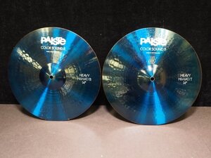 V477 PSiSTe パイステ 14インチ ハイハット トップ/ボトム 2枚セット COLOR SOUND5 HEAVY Hi-HAT/B /T 14 ブルー 青