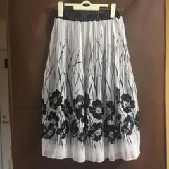 シフォンスカート 花柄