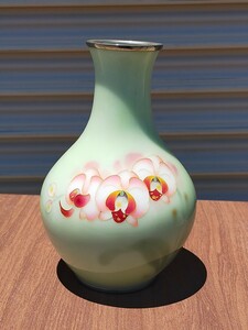 七宝花瓶　高さ18.5cm　七宝焼　花入　 花器　フラワーベース インテリア