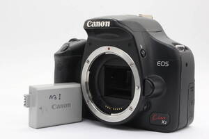 【返品保証】 キャノン Canon EOS Kiss X2 バッテリー付き デジタル一眼 ボディ v4740