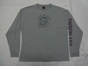 ☆ 90s USA製 Timberland ティンバーランド 長袖 Tシャツ sizeL グレー ☆古着 ロンT OLD ビンテージ アウトドア GO OUT