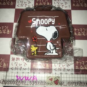 ◆獲後未使用◆新品◆非売品◆【PEANUT　SNOOPY】スヌーピー・ウッドストック　家型　がま口　茶色　がまぐち　