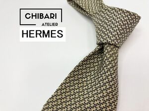 HERMESPARIS　エルメスパリス　H柄 ネクタイ 3本以上 送料無料 メンズ グレイ系　0101017