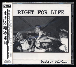 新品★　 Right For Life 　Destroy Babylon　★未開封