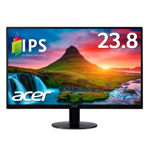 【中古】Acer モニター AlphaLine SA240YAbmi 23.8インチ IPS 非光沢 フルHD HDMI D-Sub スピーカー内蔵