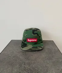 【雷市場（ポンジャン）商品韓国直送】 Supreme(シュプリーム) ウッドランド カモフラージュ レッド ボックスロゴ キャンプキャップ 帽子