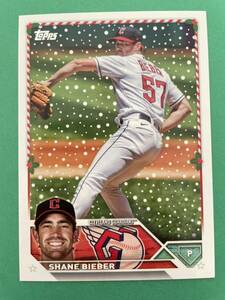 TOPPS MLB 2023 HOLIDAY #H153 SHANE BIEBER シェーン・ビーバー Cleveland Guardians クリーブランド・ガーディアンズ