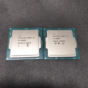 Intel　Core i5 6600T　CPU　SR2C0　BIOS起動確認済　中古、ジャンク扱　2枚セット