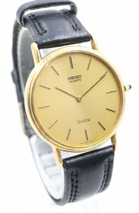 【ト静】 ★ SEIKO セイコー DOLCE ドルチェ 14K 6020-8100 メンズ クォーツ 腕時計 ゴールド文字盤 中古現状販売 画像参照 GC026GCG20