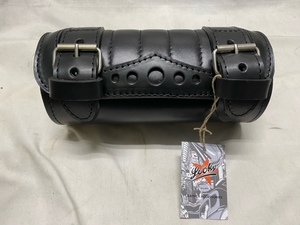 日本初上陸 Lucky Custom Leather製 ツールバッグ イタリアンレザー ブラック×ブラック ショベル ナックル パンヘッド ボバー チョッパー