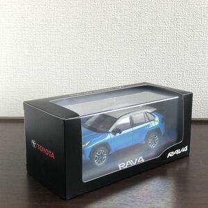 ※タバコ臭有 RAV4 アドベンチャー ミニカー トヨタ 1/30 シアンメタリック　 非売品 TOYOTA 新型 ブルー /46-2-75