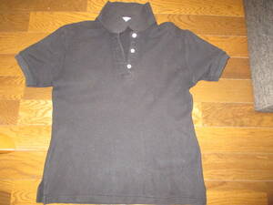 綿100％ IY BASICS レディース ポロシャツ 黒 ブラック Mサイズ 色落ち 半袖ポロシャツ シャツ スポーツウエア 女性 コットン