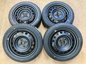 □6714 2024年製 新品 タイヤ ブリヂストン NEWNO 165/55R15 ワゴンR タント ムーヴ 等 15インチ 5.5J +45 4穴 100 スチールホイール WM