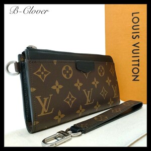 【使用僅か/ICチップ】LOUIS VUITTON ルイヴィトン モノグラム マカサー ジッピードラゴンヌ M69407 長財布 クラッチバッグ メンズ