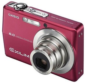 【中古】カシオ計算機 デジタルカメラ EXILIM 600万画素 光学3倍ズーム 2.7型大画面液晶 本体色:レッド EX-Z600RD