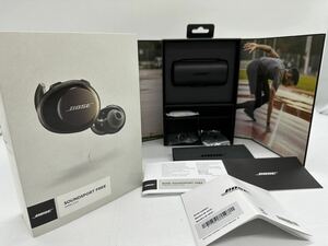 BOSE SOUNDSPORT Free WIRELESS ボーズ ワイヤレスイヤホン ブラック 774373-0010 箱付き 通電確認済み Bluetooth イヤホン/HR184